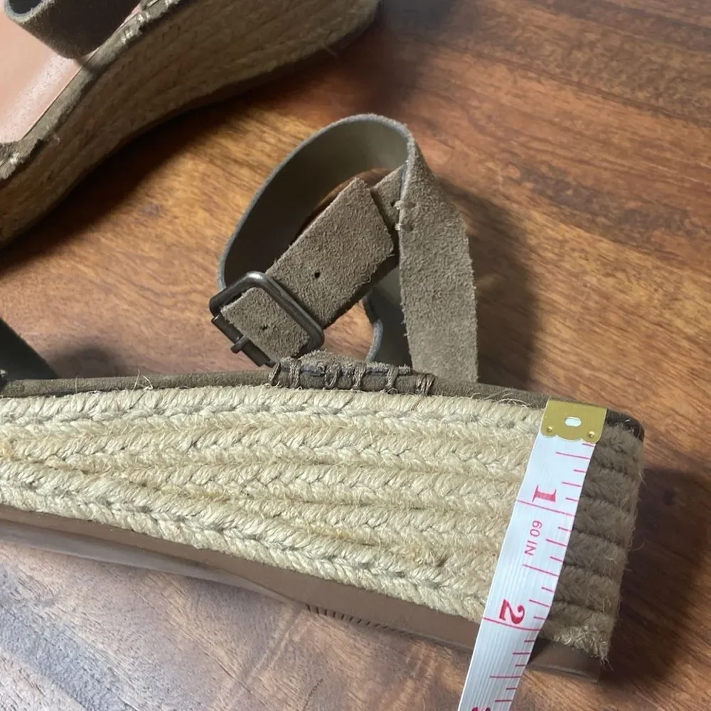 Steve Madden Elody Green Espadrilles Suede Casual